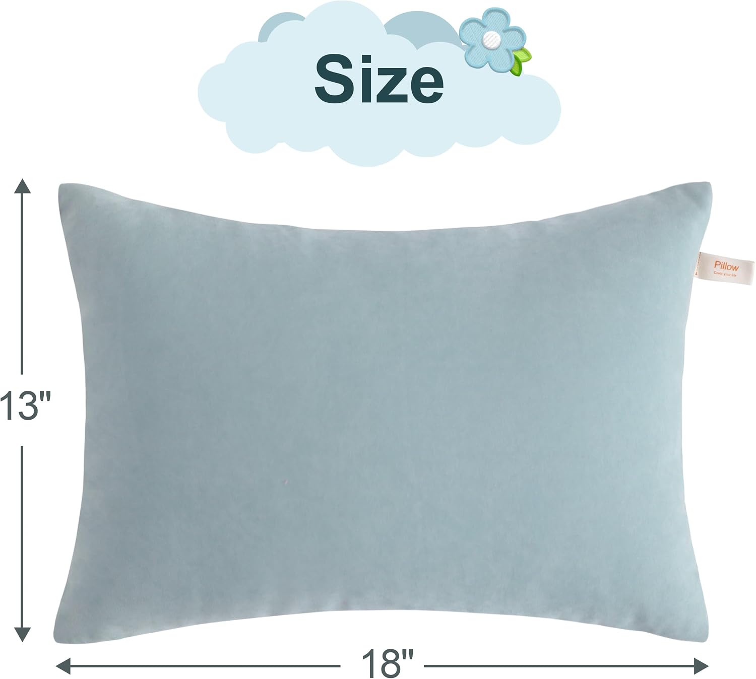 BEDSUM Toddler Pillows, 13x18 Ultra Soft Microfiber Travel Pillow for Sleeping - Small Pillows for Kids Daycare, Flight and Neck Support…