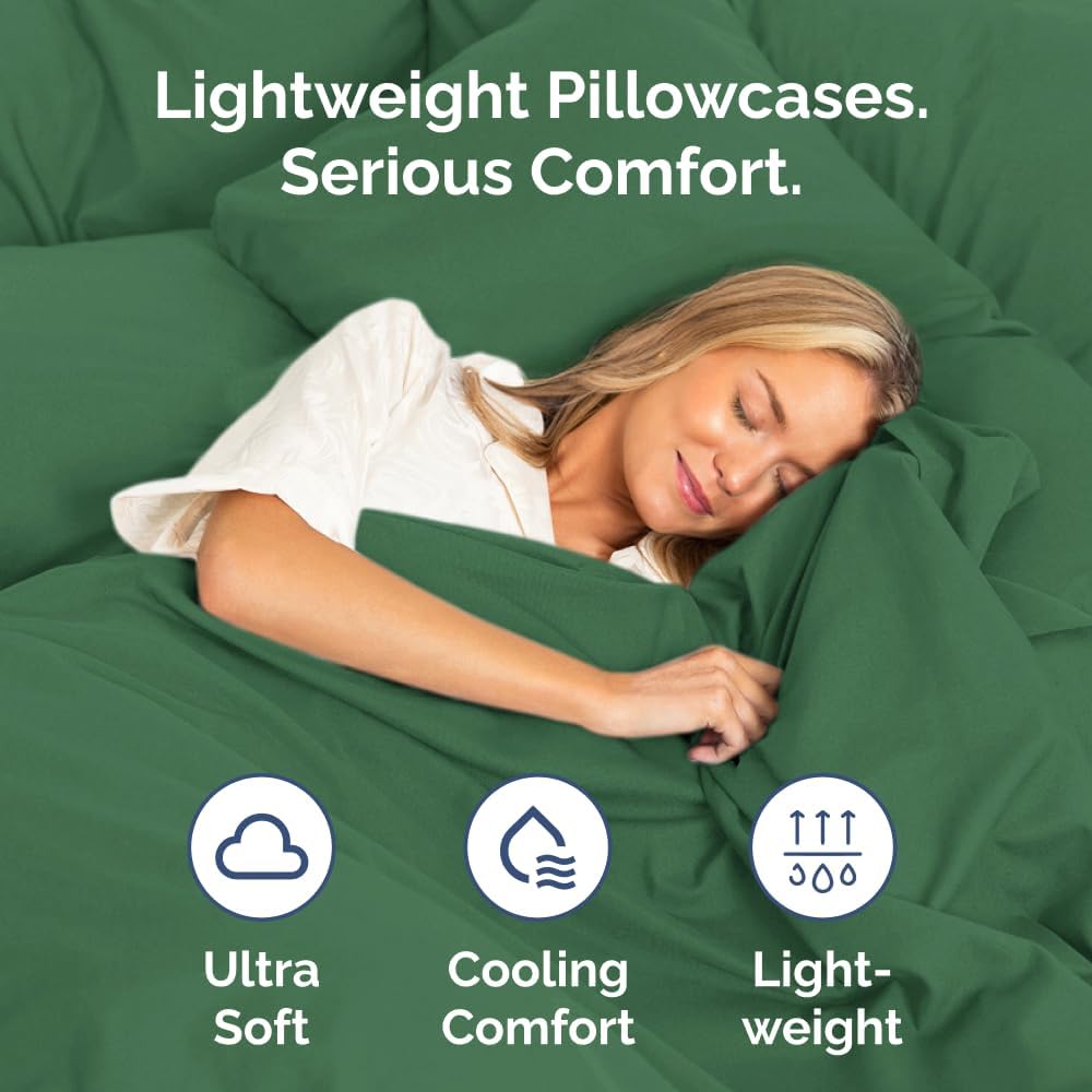 King Pillow Cases Set of 4 - Ultra Soft Hotel Quality Pillowcase Covers - Comfy, Cozy & Wrinkle Free - Shrinkage and Fade Resistant…