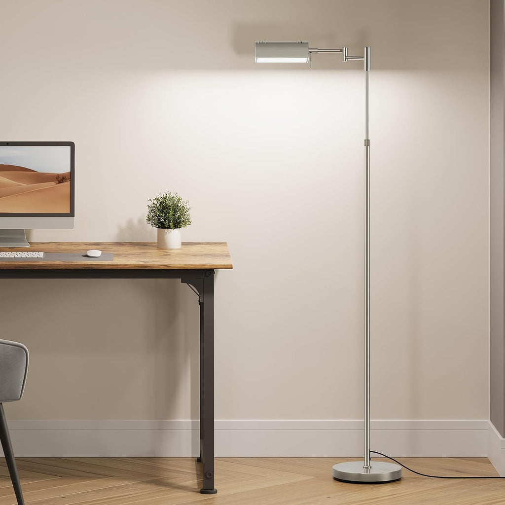 SUNMORY Dimmable LED Pharmacy Floor Lamp, 16W/1500LM Bright Reading Floor Lamp with Remote & Touch Control, 350°Swing Arm, Adjustable…