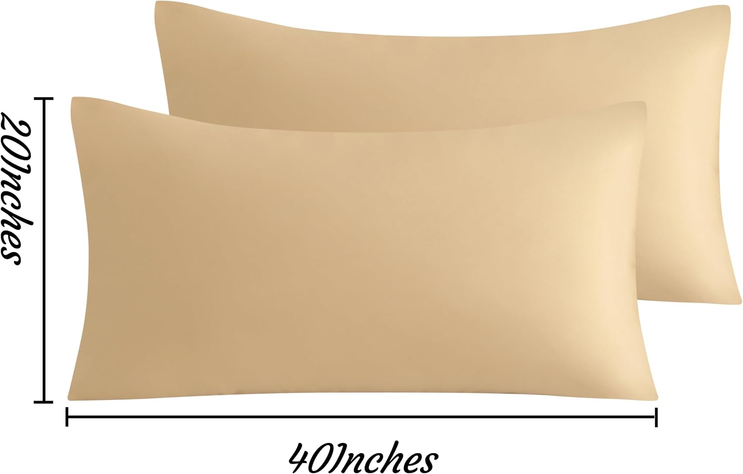 Ntbay King Pillow Cases Set of 2, 2 Pack Brushed Microfiber 20x40 Pillow Cases, Soft, Wrinkle, Fade, Stain Resistant Light Taupe Pillow Cas…