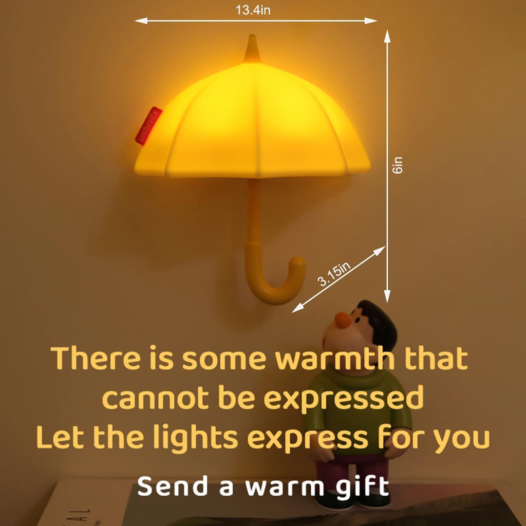 Umbrella Night Light for Kids, Light-Up Magnetic Fridge Lamp, Rechargeable Silicone Lamp for Baby Nursery,3 Levels Dimmable 30 minute…