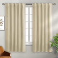 BGment Beige Room Darkening Curtains 63 inch Length - Rod Pocket and Back Tab Thermal Insulated Curtains for Bedroom/Living Room, 2 Panels…