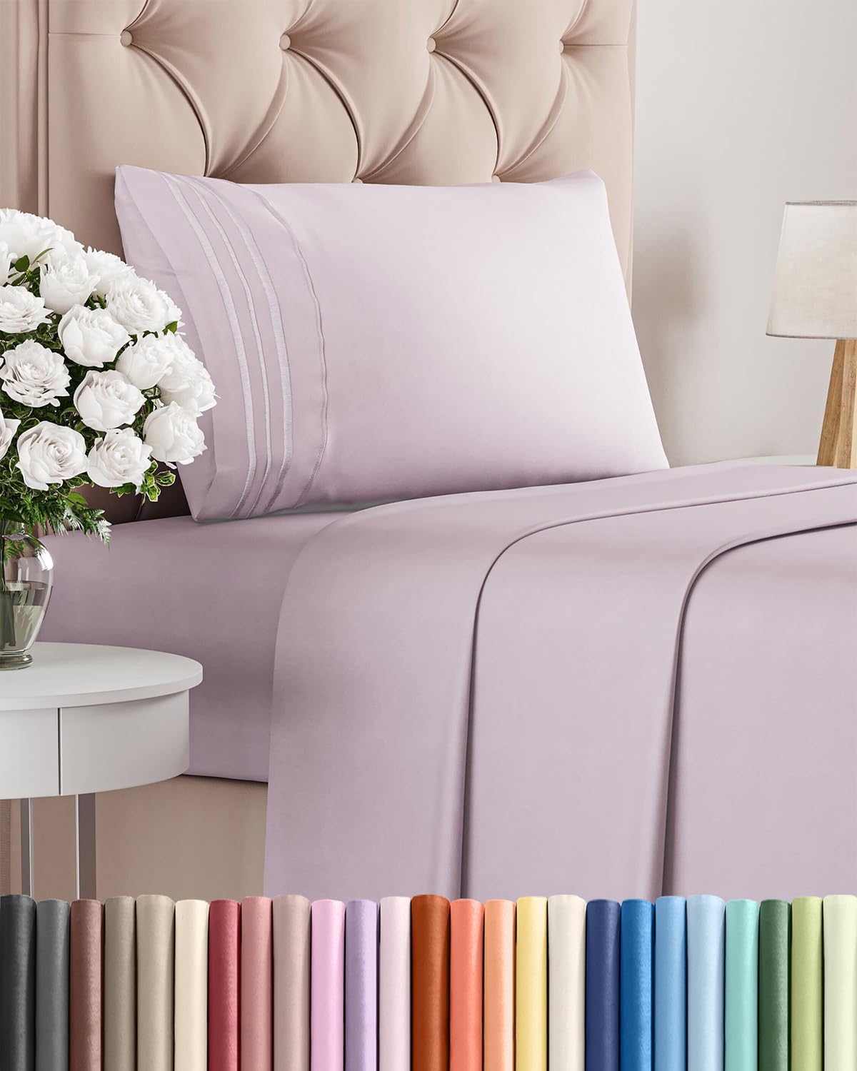 Twin Size 3 Piece Sheet Set - Comfy Breathable & Cooling Sheets - Hotel Luxury Bed Sheets for Women & Men - Deep Pockets, Easy-Fit, Soft…