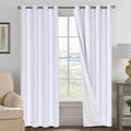 H.VERSAILTEX 108 inch Curtains, Linen Blackout Curtains 100% Absolutely Blackout, Thermal Insulated Textured Linen Look Curtain Draperies…