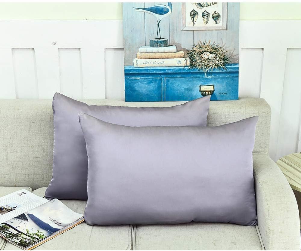 Jocoku 100% Mulberry Silk Pillowcases Set of 2 for Hair and Skin and Super Soft and Breathable Queen Size Nature Silk Pillowcases (Queen…