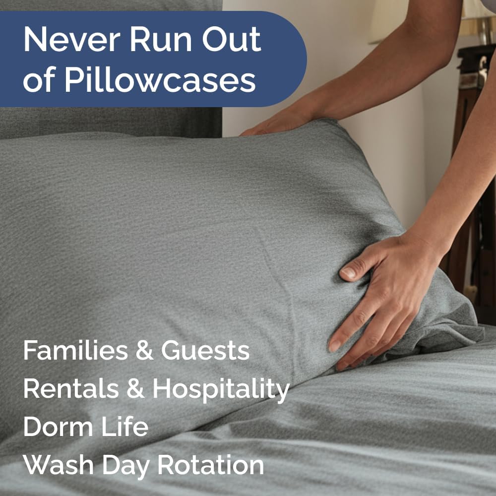 King Pillow Cases Set of 10 - Ultra Soft Hotel Quality Pillowcase Covers - Comfy & Wrinkle Free - Shrink, Stain and Fade Resistant…