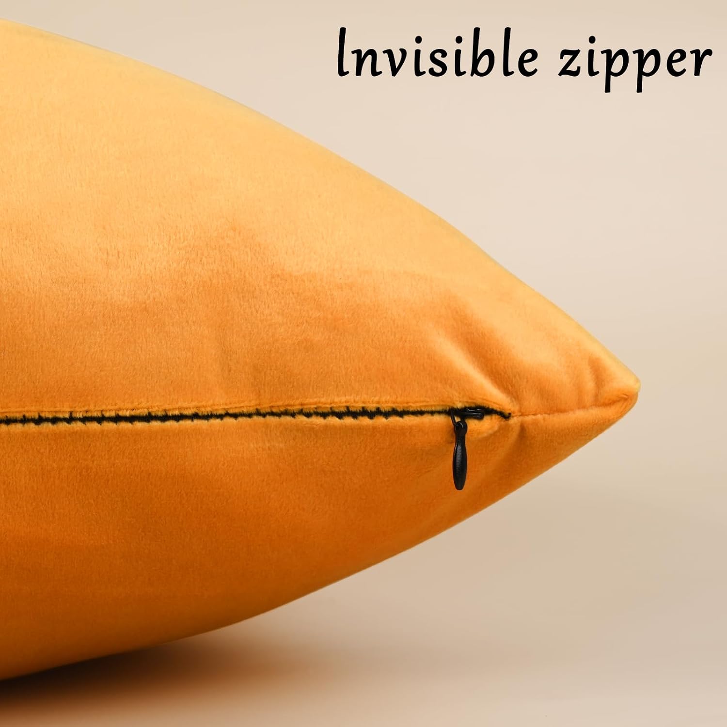 Edegen Edegen Orange Velvet Throw Pillow Covers 18x18 Inch Pack of 2 Soft Decorative Square Cushion Covers Modern Luxury Home Decor…
