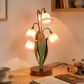 Flower Table Lamp for Bedroom, Cute Reading Light with 5 Wind Chime Grass Flower of The Valley, Desk Lamp Bedside Lamps for Nightstands…