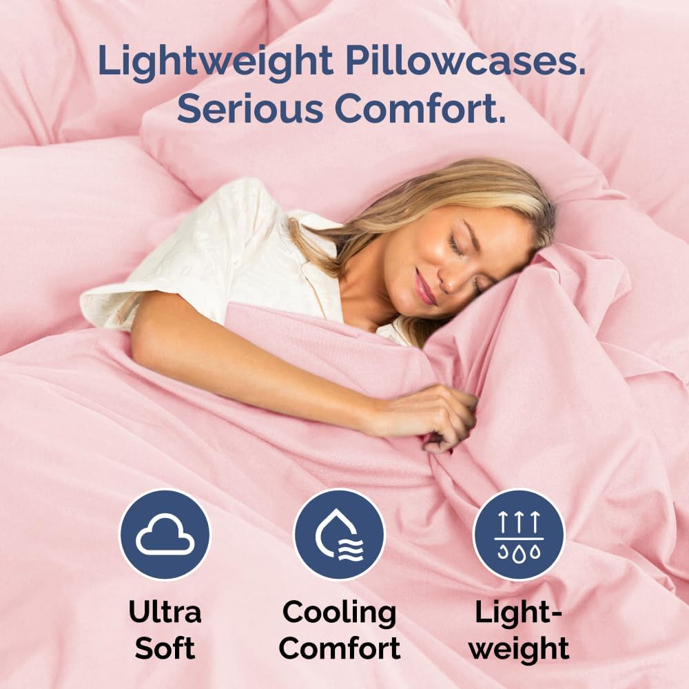 Queen Pillow Cases Set of 4 - Ultra Soft Hotel Quality Pillowcase Covers - Comfy, Cozy & Wrinkle Free - Shrinkage, Stain & Fade Resistant…