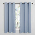 NICETOWN Vintage Blue Blackout Curtains 45 inches Length for Cafe, 2 Panels, 34" Wide, Thermal Insulated Decoration Drapes for Small Window