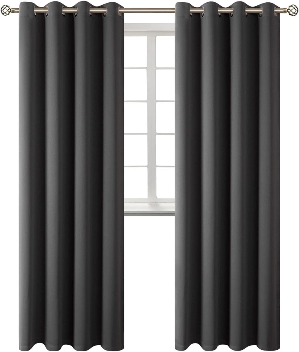 BGment Blackout Curtains - Grommet Thermal Insulated Room Darkening Bedroom and Living Room Curtains, Set of 2 Panels (52 x 108 Inch, Dark…