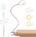 iZell Desk Lamp, [3 Color Modes & 10 Brightness] LED Reading Light with Clamp, Silicone Flexible Arm Book Light for Kids Reading Book in Be…