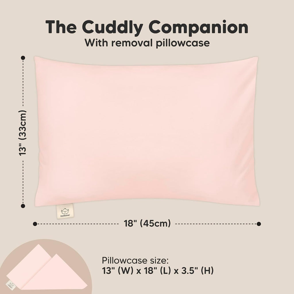 KeaBabies Toddler Pillow with Pillowcase - 13x18 My Little Cuddly Kids Travel Pillows for Sleeping, Nap, Viscose from Bamboo Nursery…