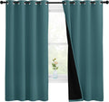 Nicetown 100% Blackout Curtain Panels, Thermal Insulated Black Liner Curtains for Nursery Room, Noise Reducing and Cold Blocking Drapes for…