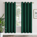 YoungsTex Emerald Green Blackout Curtains 80 Inches Length for Living Room - Thermal Insulated Drapes with Grommet Room Darkening Window Tr…