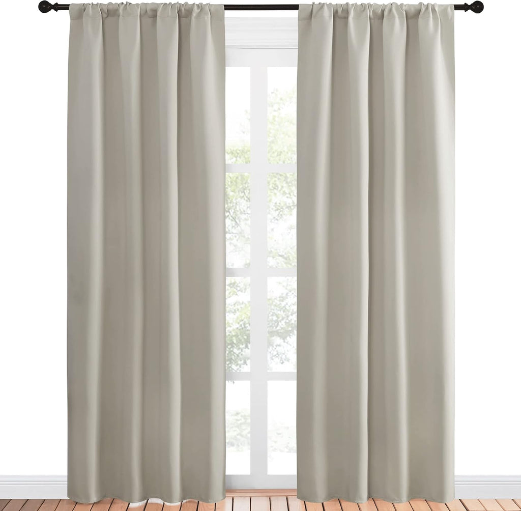 Nicetown Blackout Curtains for Living Curtains, Room Darkening Window Curtain Panels, easy maintenance Solid Thermal Insulated…