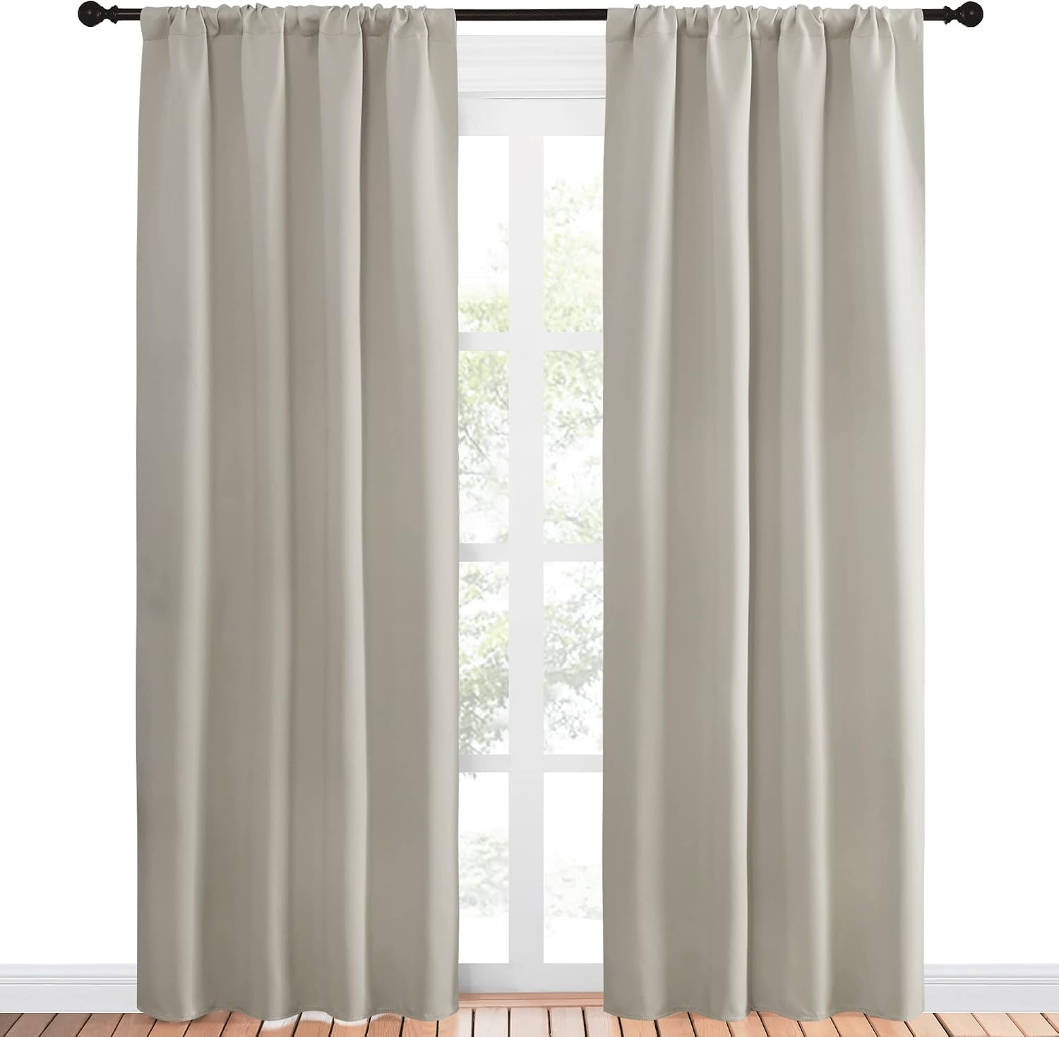Nicetown Blackout Curtains for Living Curtains, Room Darkening Window Curtain Panels, easy maintenance Solid Thermal Insulated…