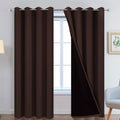 Yakamok Blackout Curtains 84 Inches Long, Blackout Curtain Panels for Bedroom, 2 Thick Layers Grommet Top Thermal Insulated Drapes with Blac…