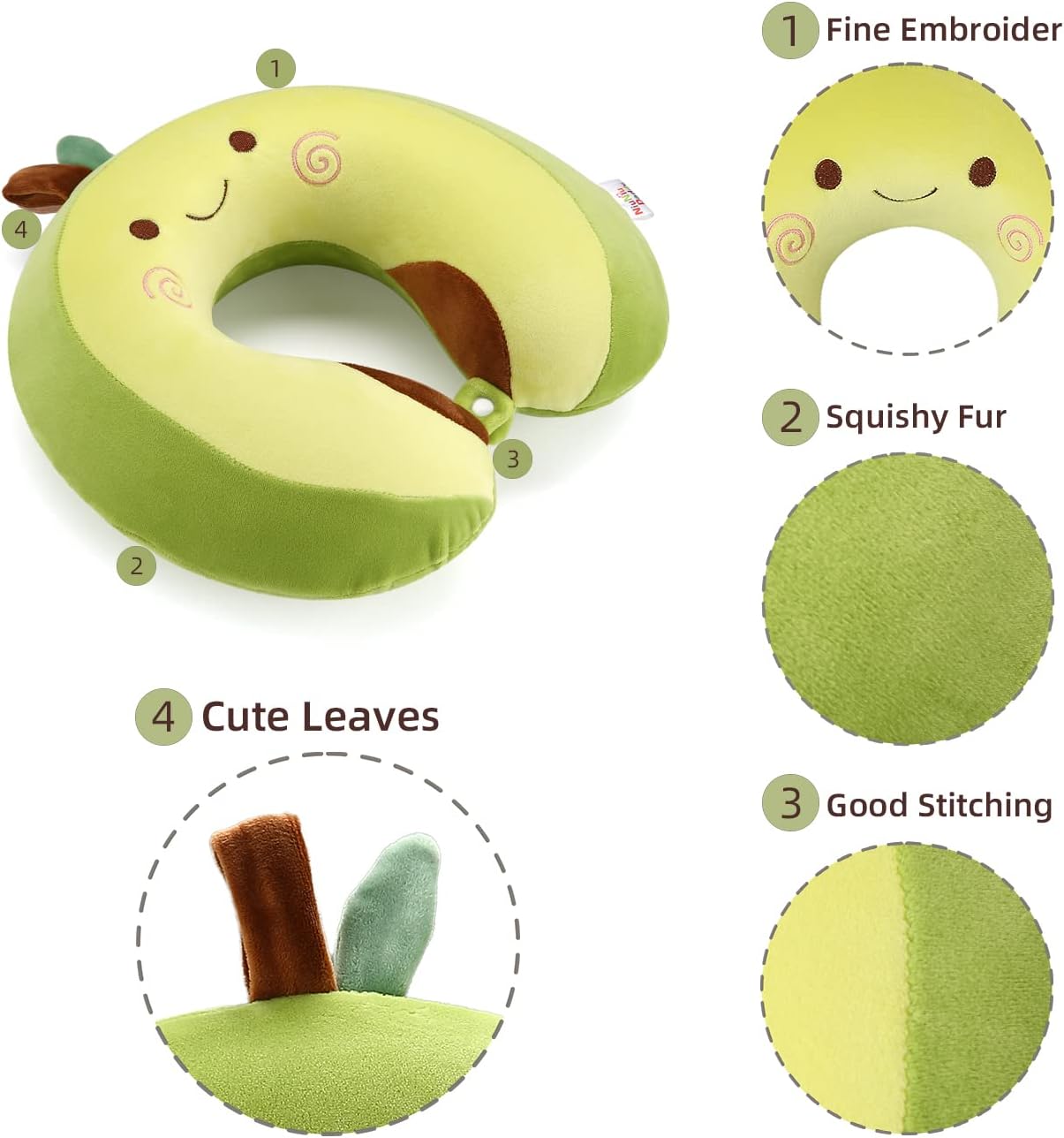 NiuniuDaddy Niuniu Daddy Neck Pillow for Kids Teen Toddlers, Travel Accessories for Airplane, Car, Recline, Neck Chin Head Support, 100% Pu…