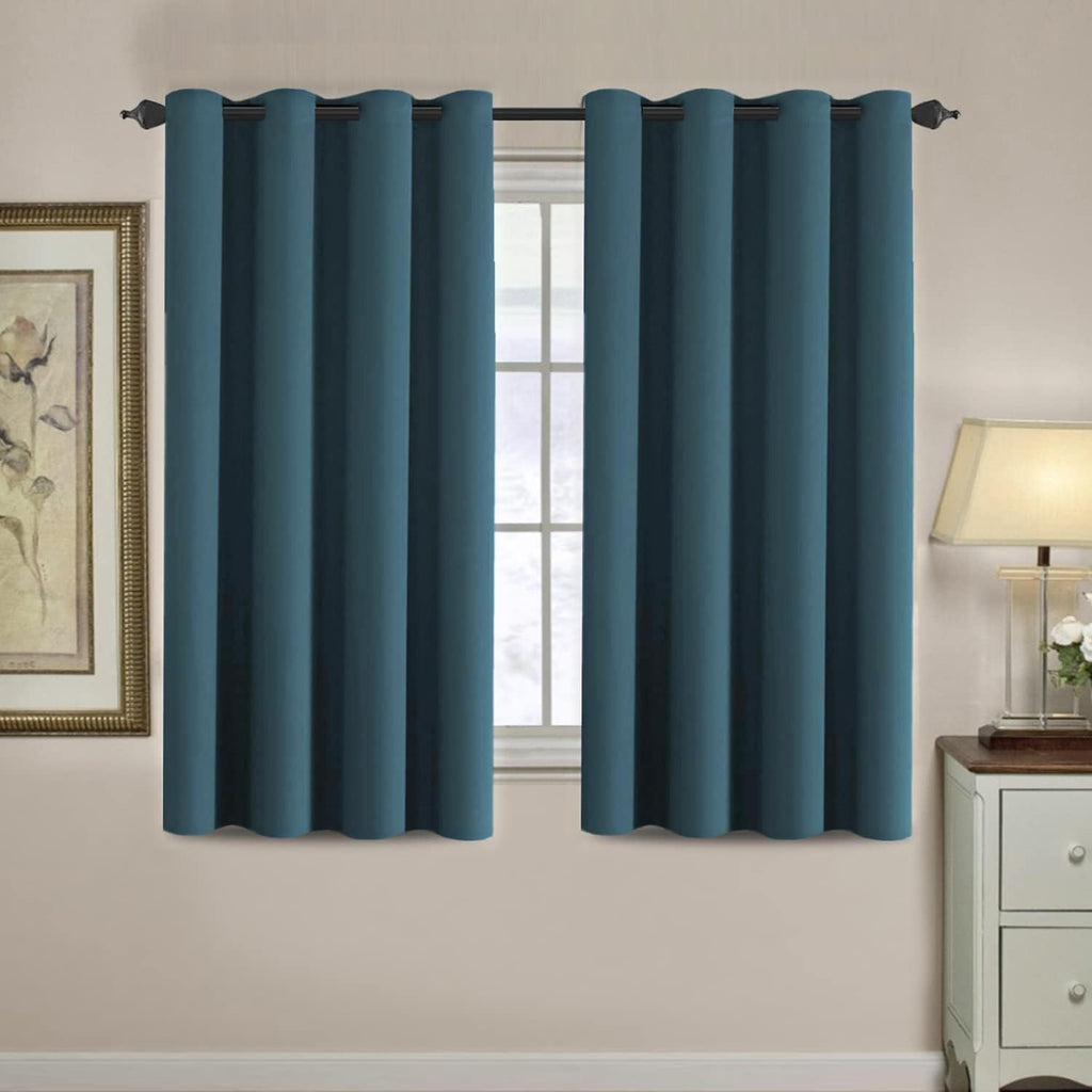 H.VERSAILTEX Blackout Curtain for Living Room Thermal Insulated Window Treatment Curtain 54 inch Length Energy Saving Solid Gro…