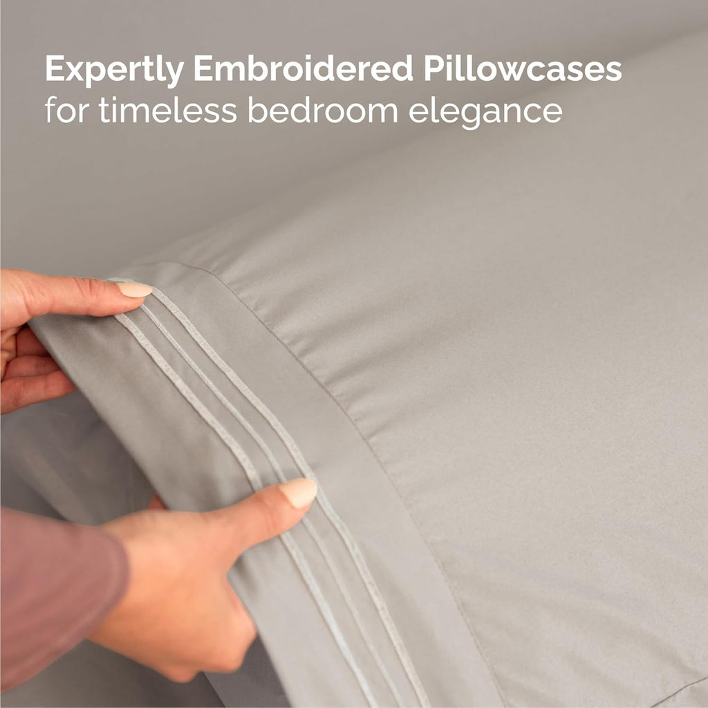 Cal King Size 4 Piece Sheet Set - Comfy Breathable & Cooling Sheets - Hotel Luxury Bed Sheets for Women & Men - Deep Pockets, Easy-Fit…