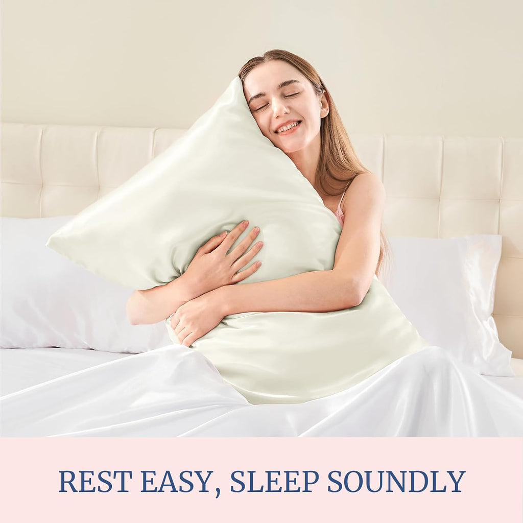 Bedelite Satin Pillowcase for Hair and Skin, Super Soft Similar to Silk Pillow Cases 4 Pack with Envelope Closure, Cooling Pillowcases for…