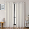 Gwine Natural Light Filtering Curtains for Bedroom 90 inches Long 2 Panels Set, Solid Noise Reducing Thermal Insulated Light Filtering…