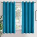 YoungsTex Teal Blue Blackout Curtains for Bedroom 63 Inch Length - Thermal Insulated Drapes with Grommet Room Darkening Privacy for Living…