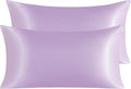 Ntbay 2 Pack Satin King Pillowcases for Hair and Skin, Luxurious and Silky Pillow Cases with Envelope Closure, 20x40 Inches, Light Purple 2…