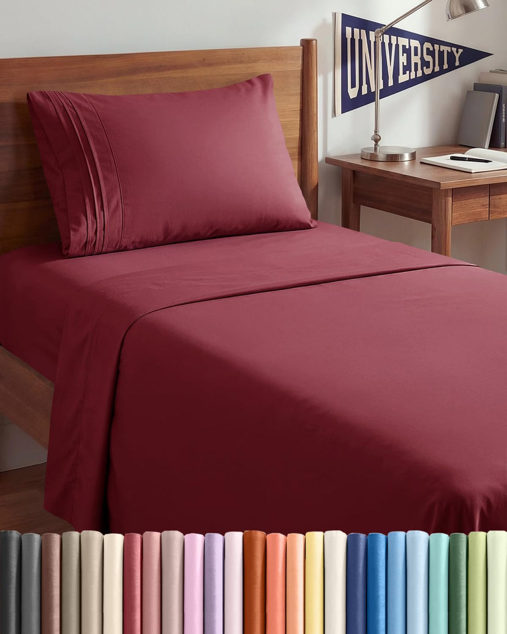 Twin XL Size 3 Piece Sheet Set - Comfy Breathable & Cooling Sheets - Hotel Luxury Bed Sheets for Women & Men - Deep Pockets, Easy-Fit…