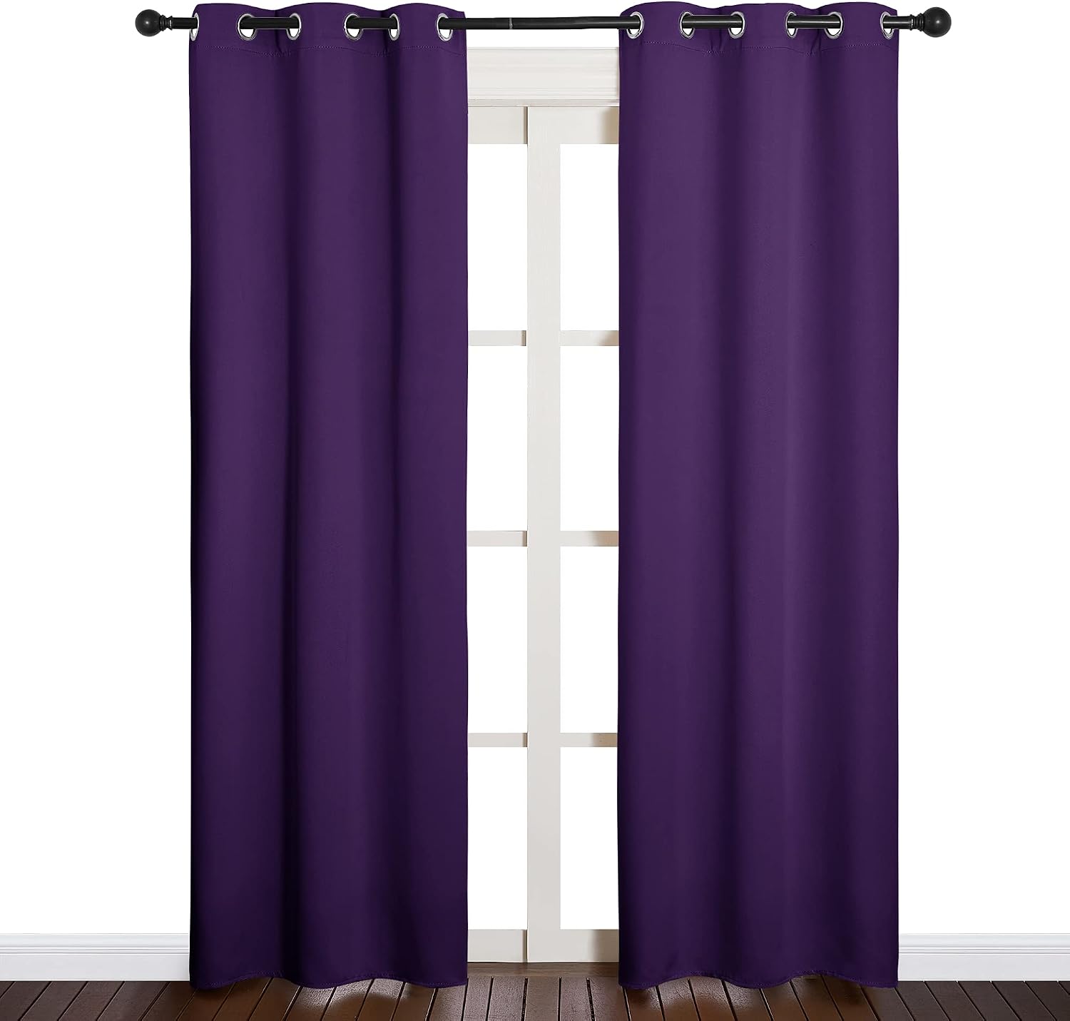 NICETOWN Blackout Curtain Panels for Kids Room, Triple Weave Home Decoration Thermal Insulated Solid Ring Top Blackout Curtains/Drapes…