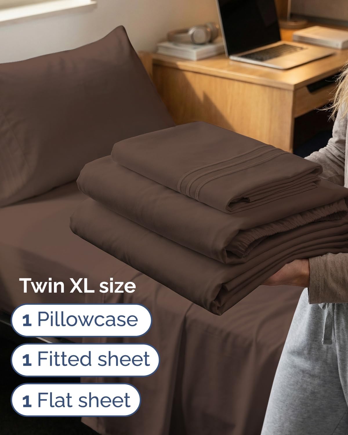 Twin XL Size 3 Piece Sheet Set - Comfy Breathable & Cooling Sheets - Hotel Luxury Bed Sheets for Women & Men - Deep Pockets, Easy-Fit…