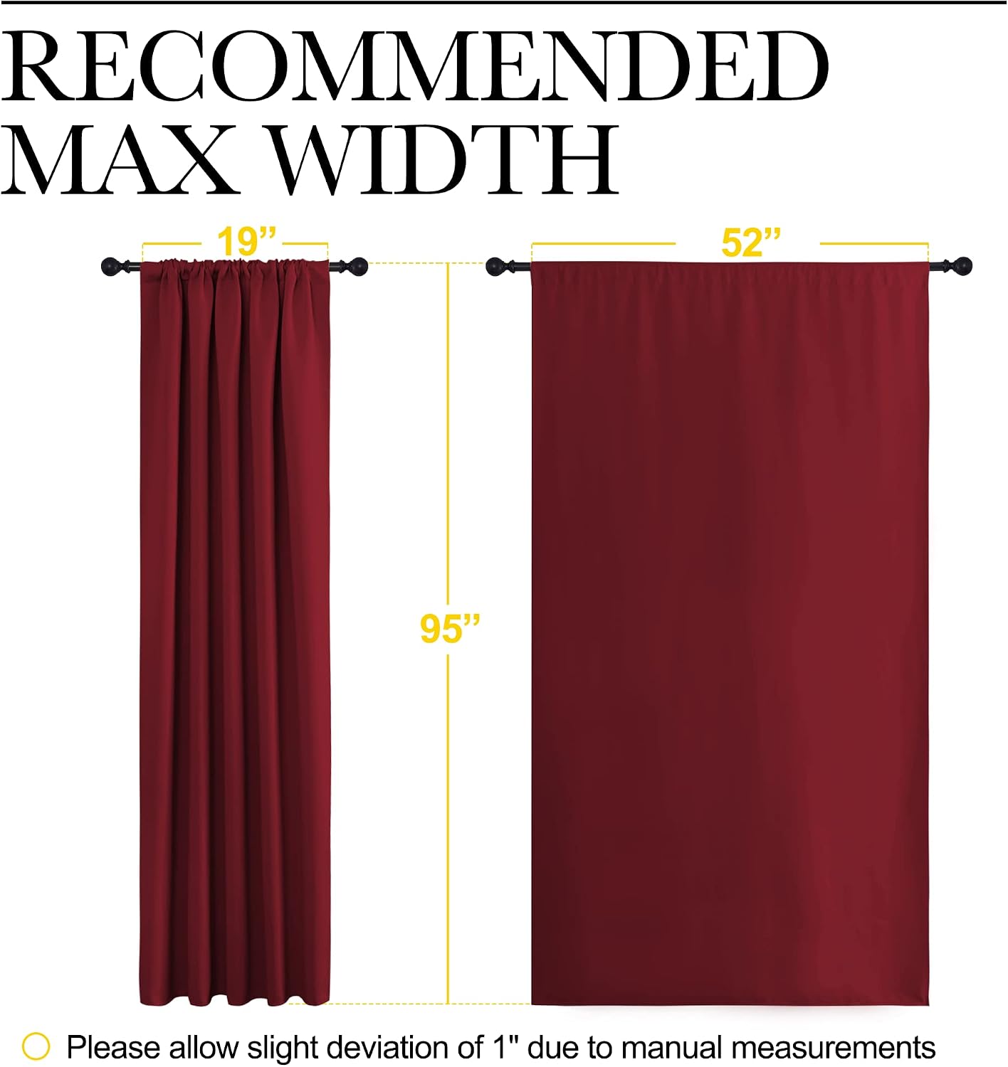 NICETOWN Living Room Curtains for Window - Energy Efficient & Noise Reducing Thermal Insulated Rod Pocket Blackout Drapes/Draperies for…