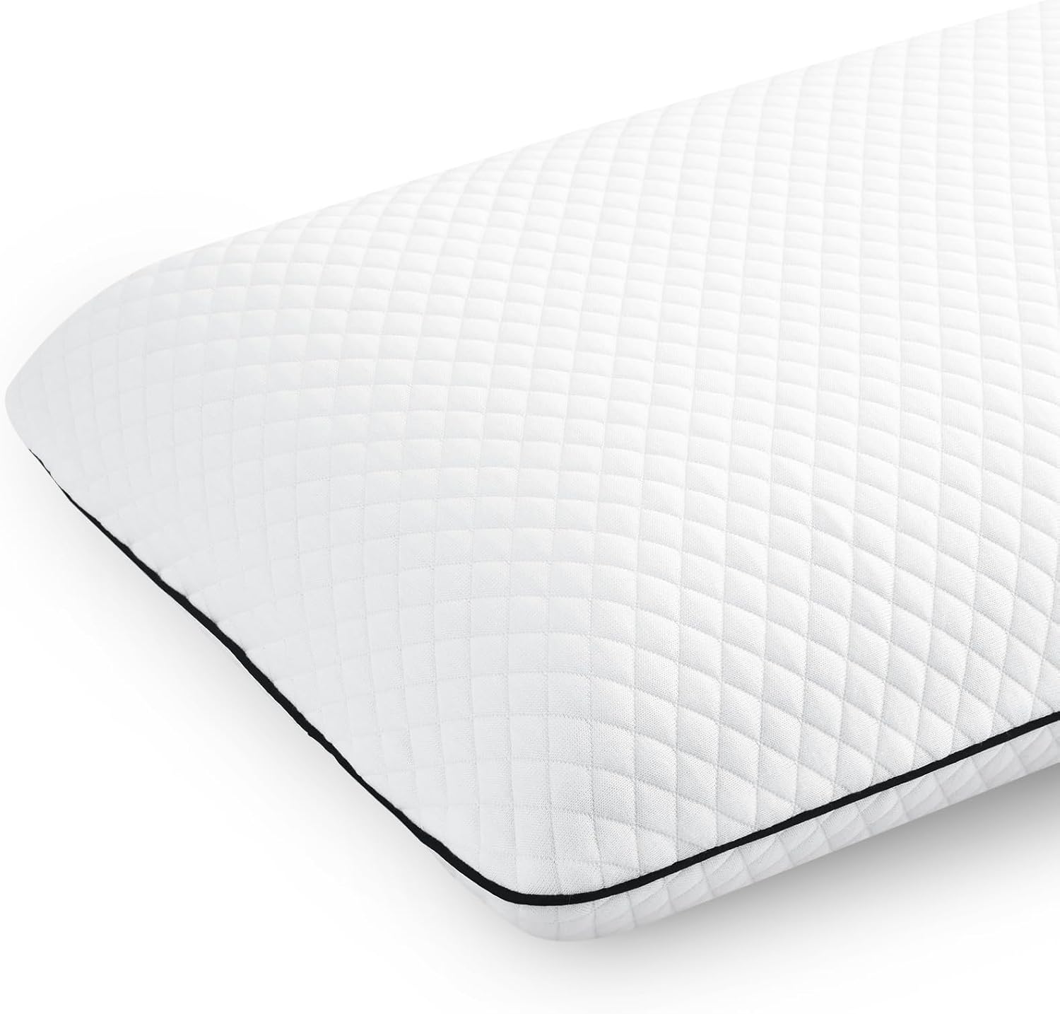 Soft Memory Foam Pillow, Gel Pillow for Back and Side Sleeper, Medium-Soft,150 Breathable Holes, Oeko-TEX & CertiPUR-US…