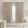 Miulee Taupe Back Tab Blackout Curtains 63 Inch Length 2 Panels Set for Living Room Bedroom Privacy, Rod Pocket/Pinch Pleat Thermal Insulat…