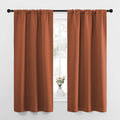 NICETOWN Blackout Curtains and Drapes - Thermal Insulated Solid Rod Pocket Blackout Draperies/Panels (Burnt Orange, 1 Pair, 34 by 63 inches)
