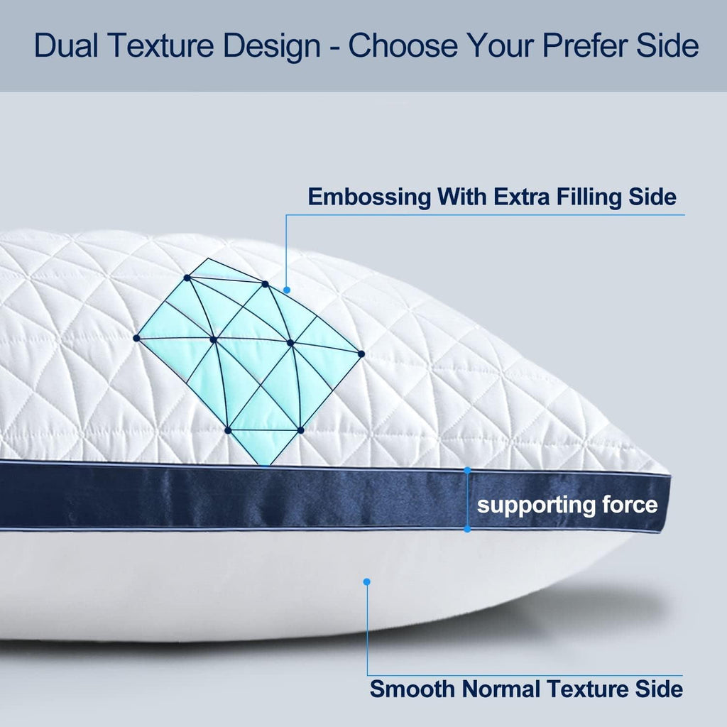 slybearsleepbetter Pillows Queen Size Set of 4, Queen Pillows 4 Pack, Cooling Hotel Luxury Pillow for Bed Sleeping, Supportive Breathable D…