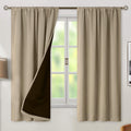 BGment 100% Blackout Curtains for Bedroom 63 Inch Length 2 Panels, Thermal Insulated Room Darkening Curtains Rod Pocket Soundproof…