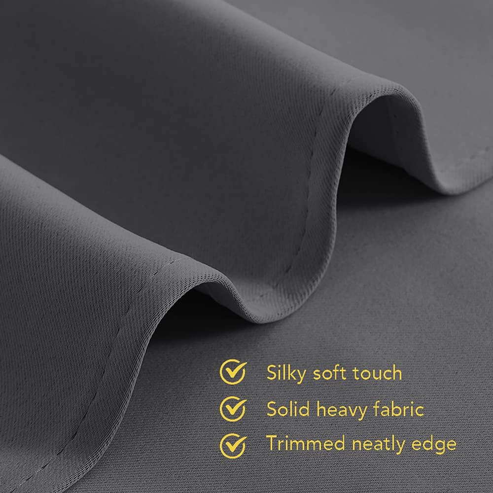 NICETOWN Grey Blackout Curtain Panels for Bedroom, 2 Panels, W42 x L60 inches, Grey, Thermal Insulated Grommet Top Blackout Draperies and…