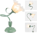Cute Flower Desk Lamp, 3 Color Temperature Table Lamp with LED Bulb, Vintage Bedside Lamps, Reading Lamps with Soft Light for Bedroom…
