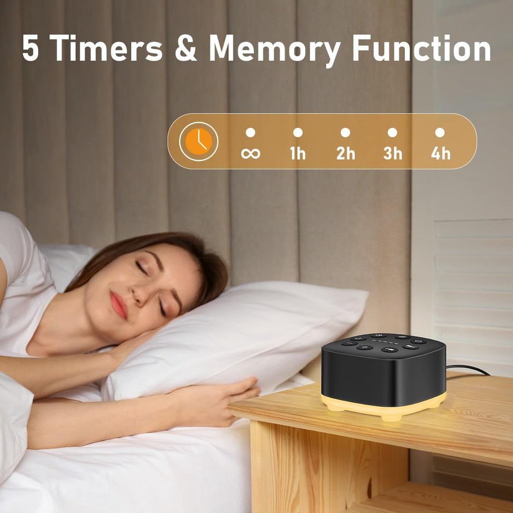Meditation White Noise Sound Machine 30 Soothing Sounds with 32 Volume Control 12 Night Light 5 Timers Portable Sleep Machine for Travel Po…