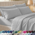 CaliforniaDesignDen California Design Den 6-Pc Queen Size Sheet Set with 4 Pillowcases - 400 Thread Count 100% Cotton Sheets, Sateen Weave,…