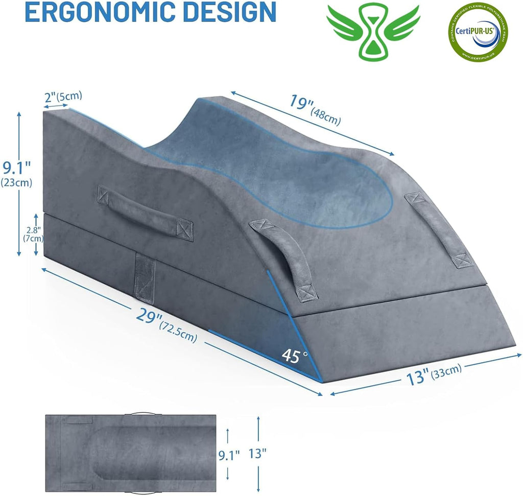TranquilRelax TranquilRelax Leg Elevation Pillows, Wedge Pillow for After Surgery, Memory Foam Leg Support Adjustable, Comfort…