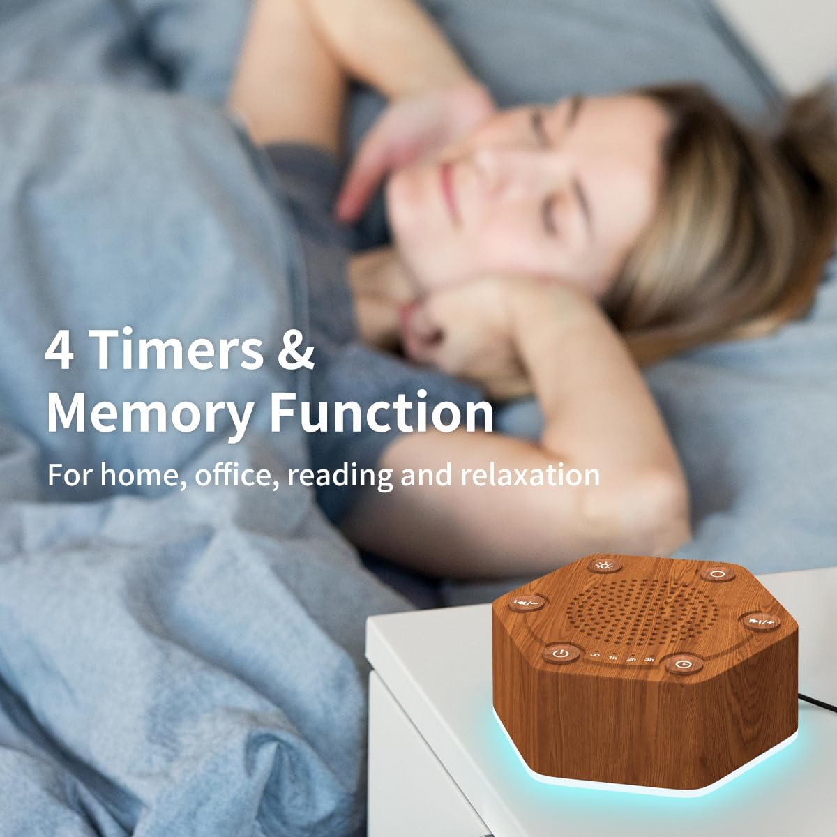 WowSleep Sound White Noise Machines High Fidelity 30 Unique Non-Looping Soothing Sounds 12 Colors Night Light 4 Timers 10-Level Brightness…