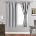 Jiuzhen Blackout Curtains for Bedroom - Thermal Insulated Noise Reducing Privacy Short Curtain for Bathroom Living Room, Set of 2 Panels wi…