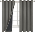 BGment Thermal Insulated 100% Blackout Curtains for Bedroom with Black Liner, Double Layer Full Room Darkening Noise Reducing Grommet Curta…