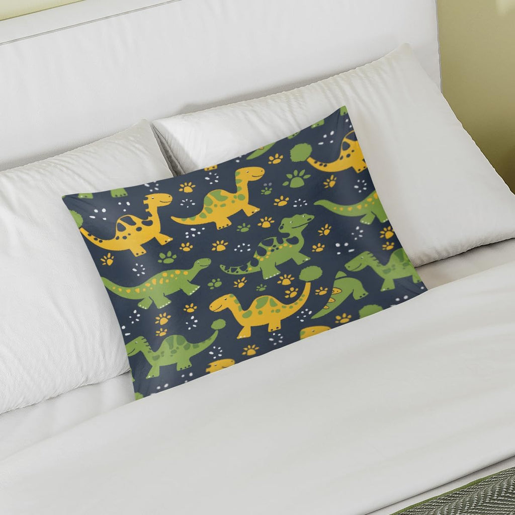 Animal Dinosaur Green Cute Satin Pillowcase for Hair and Skin Soft Silk Pillow Cases with Envelope Closure Cooling Pillow Case Slip 15.99…