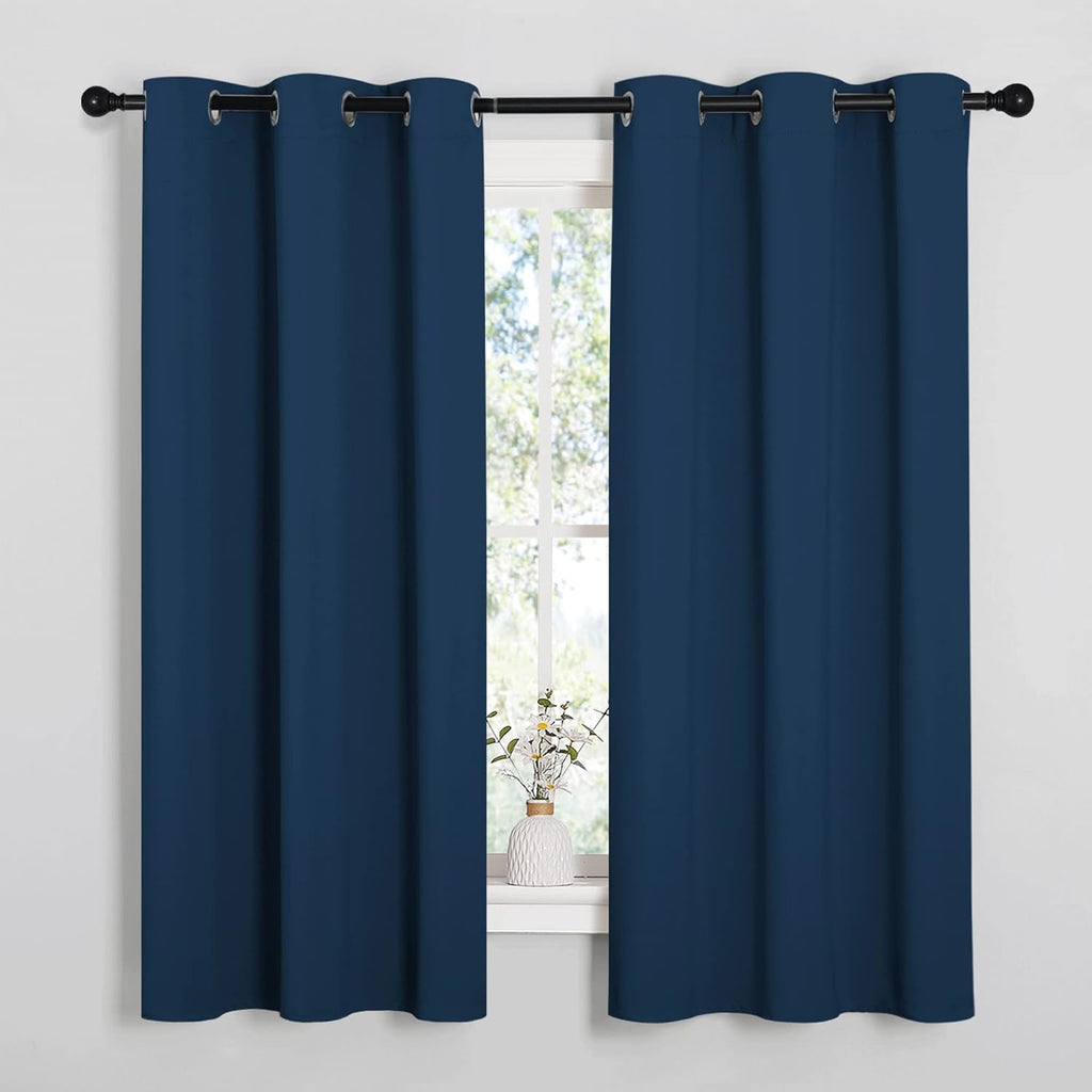 NICETOWN Room Darkening Curtains 63 inch Length 2 Panels, Thermal Insulated Grommet Blackout Curtains for Modern Casual Elegant Bedroom…