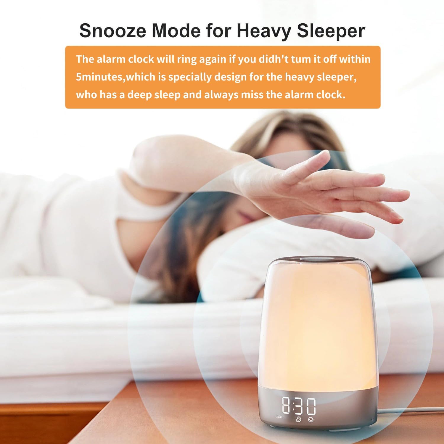 winshine Touch Wake Up Night Light with Sunrise Simulation Alarm Clock, 3 Ways Dimmable Warm White Bedside Lamp for Kid Bedrooms RGB Ambien…