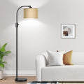 Nintiue Upgraded Modern Arc Dimmable Tall Standing Floor Lamp with Champagne Shade, 1200 Lumens LED Bulb Included, for Living & Reading…